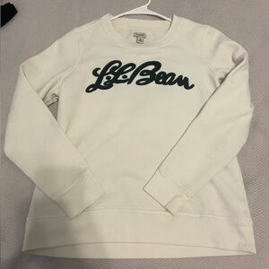 L.L. Bean white crewneck
